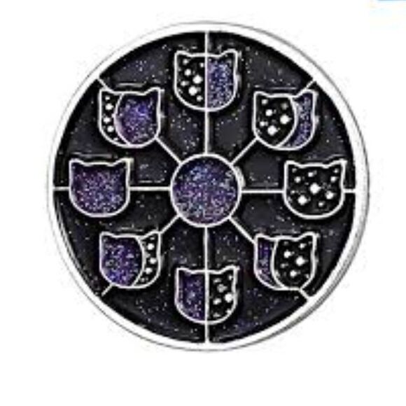 Cat Moon Phases enamel pin - Picture 1 of 4